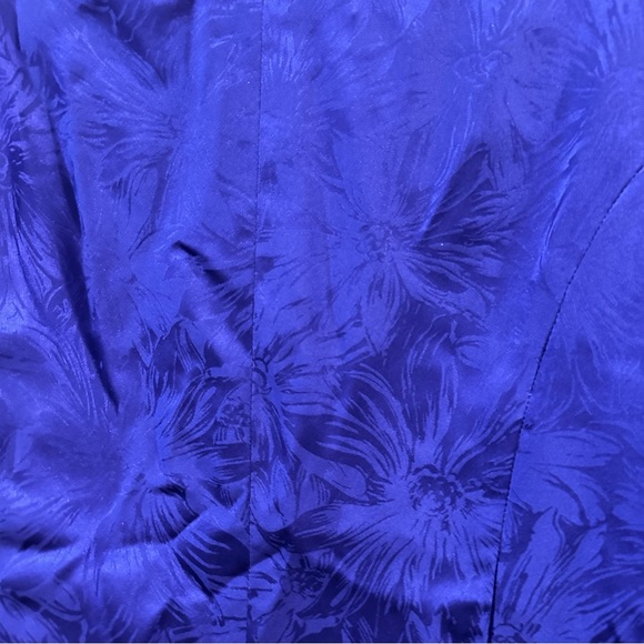 CC Courtenay Vintage Silk Blue Tone on Tone Long Sleeve Blouse Size 10 - Picture 6 of 9